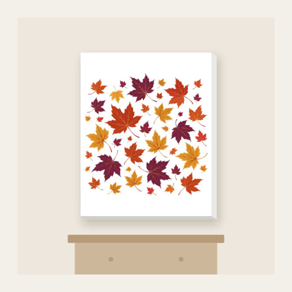 Product image Falling Maple Leaves in Rust and Plum Canvas Print