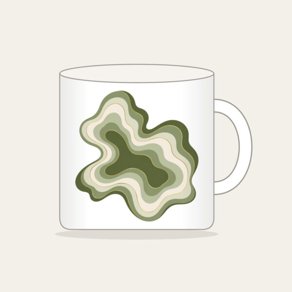Product image Moss Contour Lines with a Gold Thread Mug