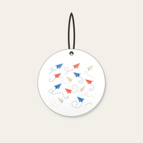 Product image Paper Planes on Dotted Trails Ceramic Ornament