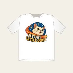 MY CAT LITTLE COMET T-Shirt in white