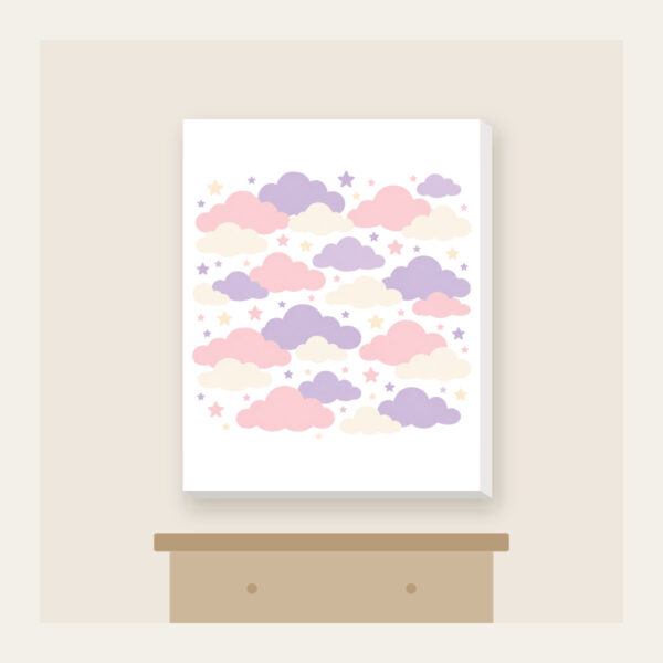 Product image Lilac Cloud Rows Canvas Print