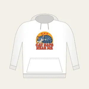 CAT NAPS NEAR ME Hoodie in white