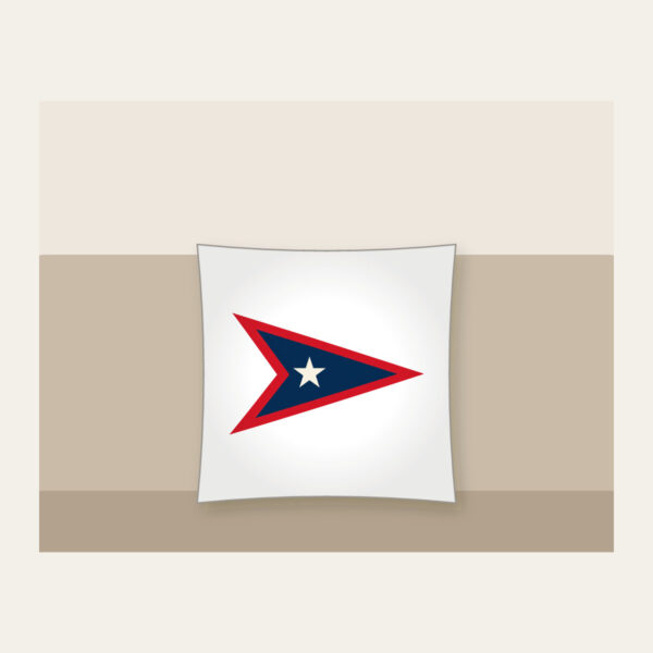 Product image Navy Pennant with Cream Star Pillow