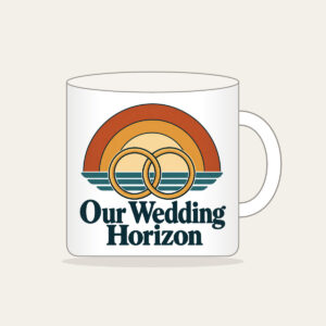 Our Wedding Horizon Mug in white