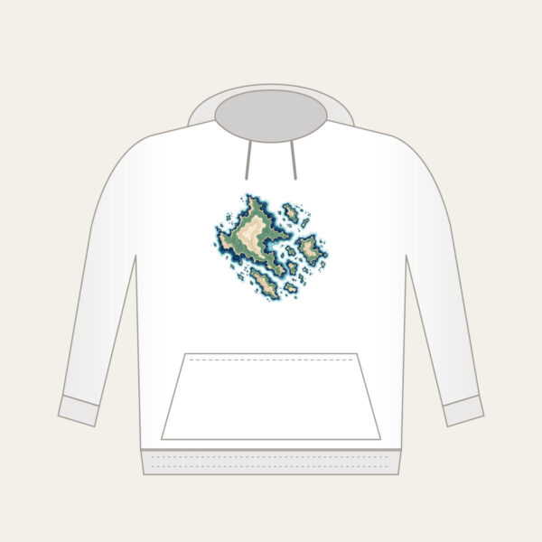 Product image Topographic Coastline and Islands Map Hoodie