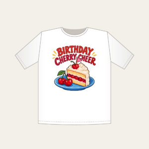 BIRTHDAY CHERRY CHEER T-Shirt in white