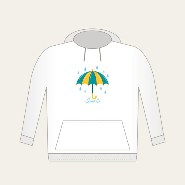 Product image Teal Umbrella and Raindrop Ripple Hoodie