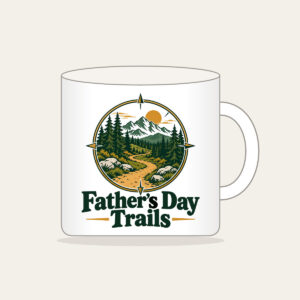 Father's Day Trails Mug in white