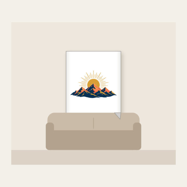 Product image Mountain Range with a Golden Sunrise Disc Fleece Blanket