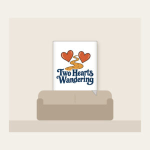 Two Hearts Wandering Fleece Blanket in white