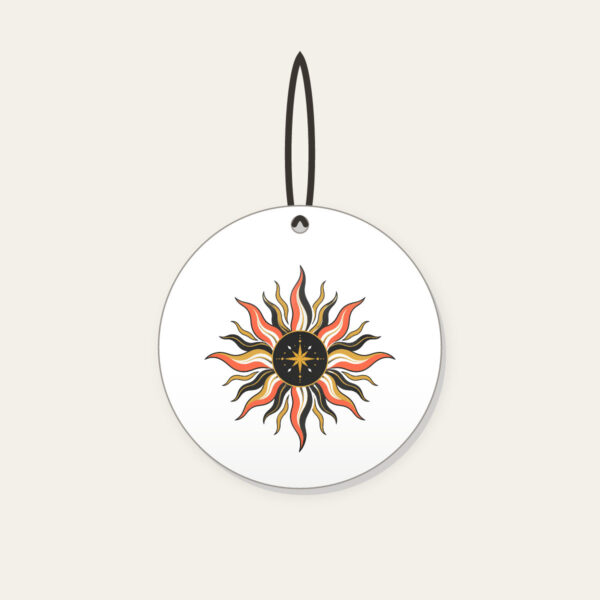 Product image Sunburst Lines on Charcoal with a Small Star Ceramic Ornament