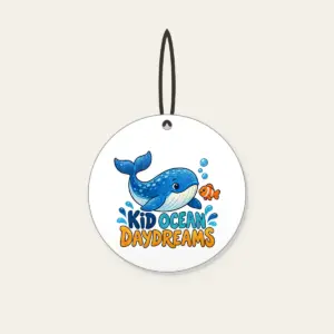 KID OCEAN DAYDREAMS Ceramic Ornament in white