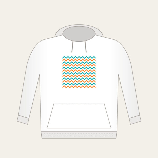 Product image Teal and Orange Zigzag Trail Hoodie