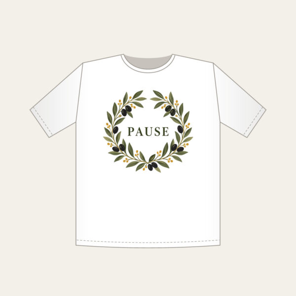 Product image Olive Branch Wreath with PAUSE T-Shirt