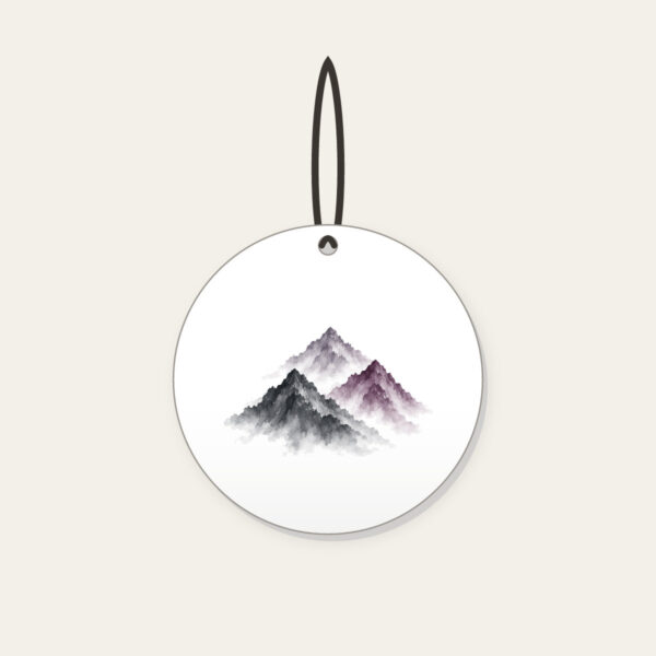 Product image Three Overlapping Mountain Peaks Ceramic Ornament