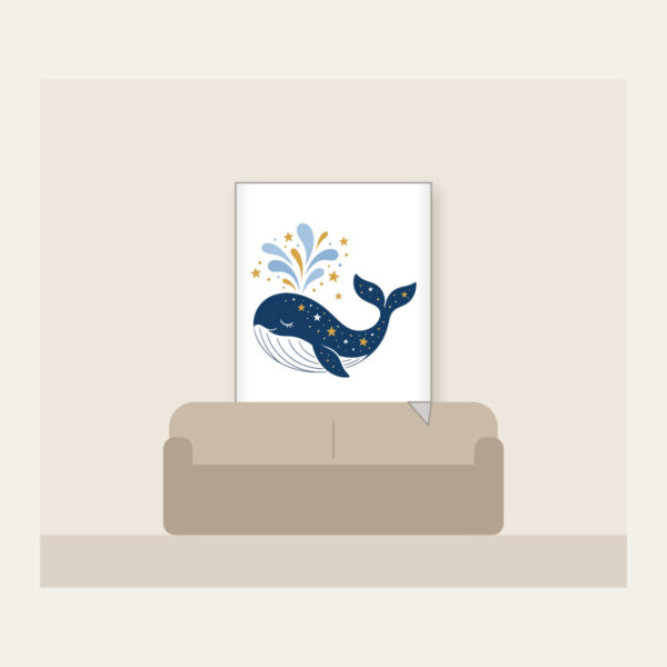 Product image Starry Whale with Water Spout Fleece Blanket