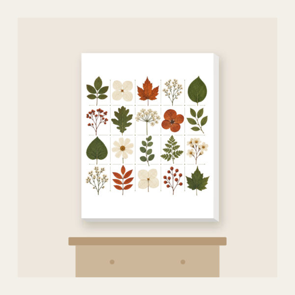 Product image Pressed Leaf Specimen Grid Canvas Print