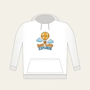 BABY CLOUD EXPLORER Hoodie in white