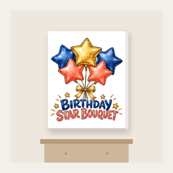 Product image Birthday Star Bouquet Canvas Print