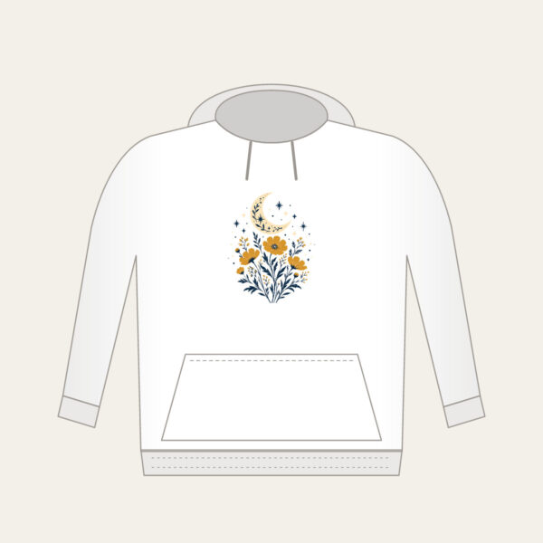 Product image Crescent Moon over Ochre Wildflowers Hoodie