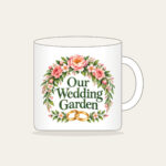 Our Wedding Garden Mug in white