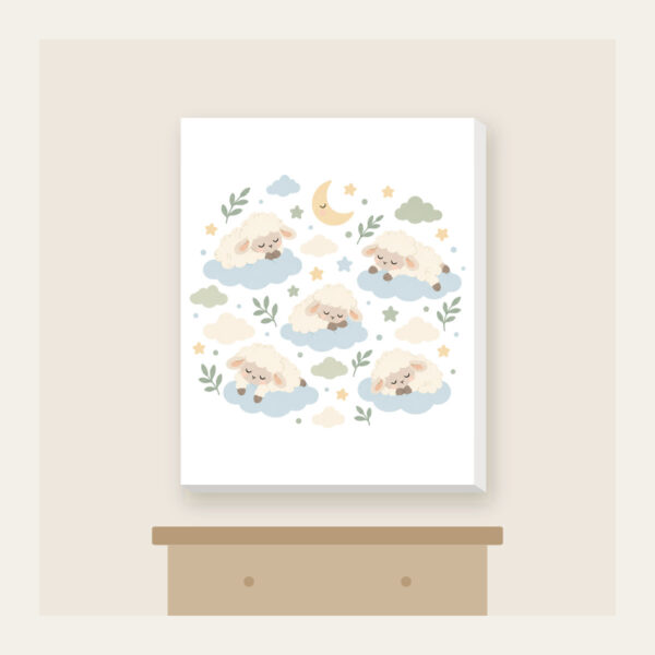 Product image Sleepy Sheep and Clouds Canvas Print