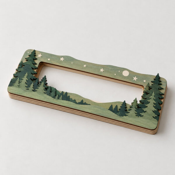 Product image Four-Layer Wooden Money Holder with Pine Trees