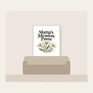 Mama's Meadow Pause Fleece Blanket in white