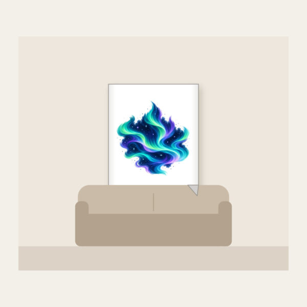Product image Northern Lights over Starry Navy Fleece Blanket