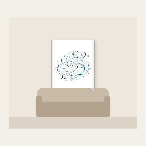 Product image Charcoal Night Trail of Stars and Paths Fleece Blanket