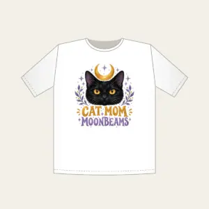 CAT MOM MOONBEAMS T-Shirt in white