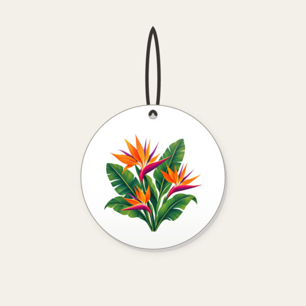 Product image Bird of Paradise and Banana Leaves Ceramic Ornament