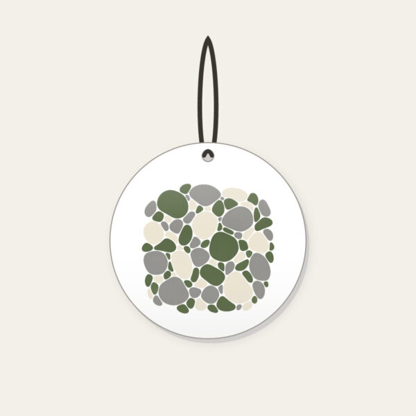 Product image River Stones in Moss and Grey Ceramic Ornament