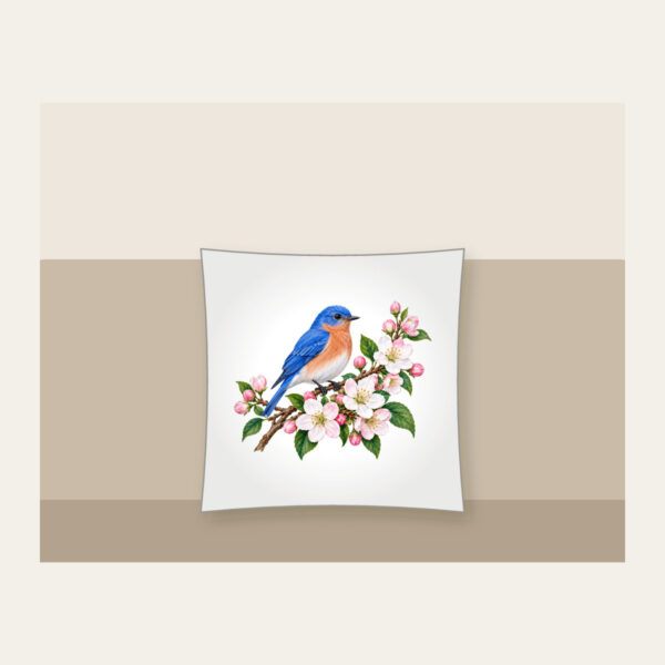 Product image Bluebird on a Blossom Branch Pillow