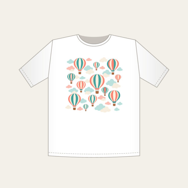 Product image Striped Hot Air Balloons in the Clouds T-Shirt