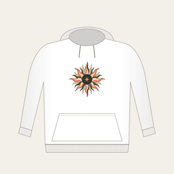 Product image Sunburst Lines on Charcoal with a Small Star Hoodie