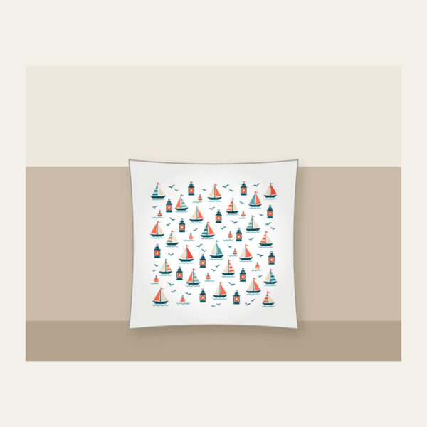 Product image Tiny Sailboats and Harbour Lanterns Pillow