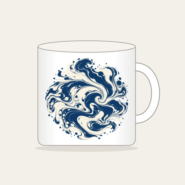 Product image Indigo Marbling Like a Receding Tide Mug