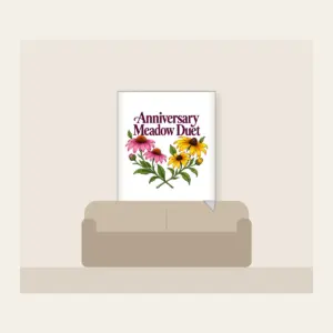 Anniversary Meadow Duet Fleece Blanket in white