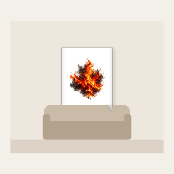 Product image Glowing Embers over Charcoal Fleece Blanket