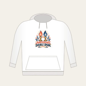 ANNIVERSARY DOUBLE SPARK Hoodie in white