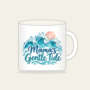 Mama's Gentle Tide Mug in white