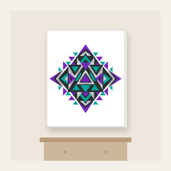 Product image Violet and Teal Triangle Pattern Canvas Print