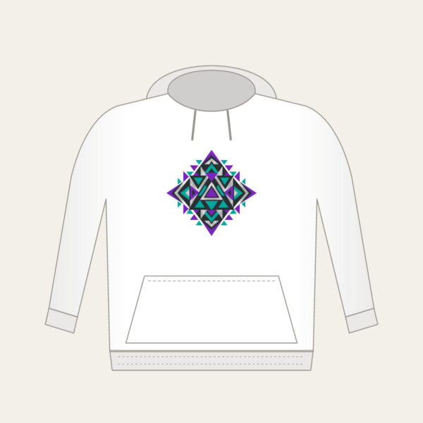 Product image Violet and Teal Triangle Pattern Hoodie
