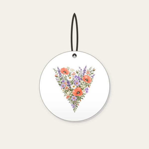 Product image Wildflower Meadow in Coral and Lilac Ceramic Ornament
