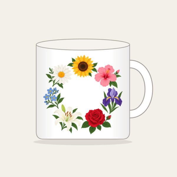 Product image Weekly Seven Flower Border Mug