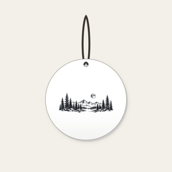 Product image Pine Tree Line and Crescent Moon Ceramic Ornament