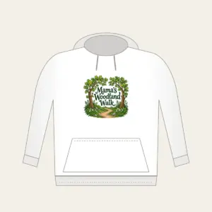 Mama's Woodland Walk Hoodie in white