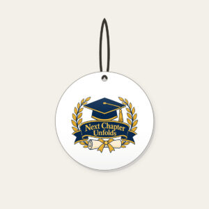 Next Chapter Unfolds Ceramic Ornament in white