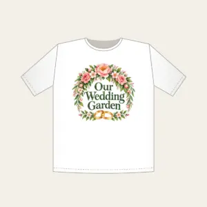 Our Wedding Garden T-Shirt in white